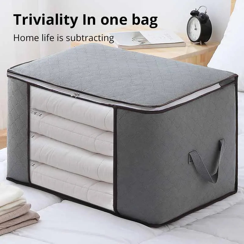 Non Woven Cotton Quilt Storage Bag Large Capacity Clothing Cotton