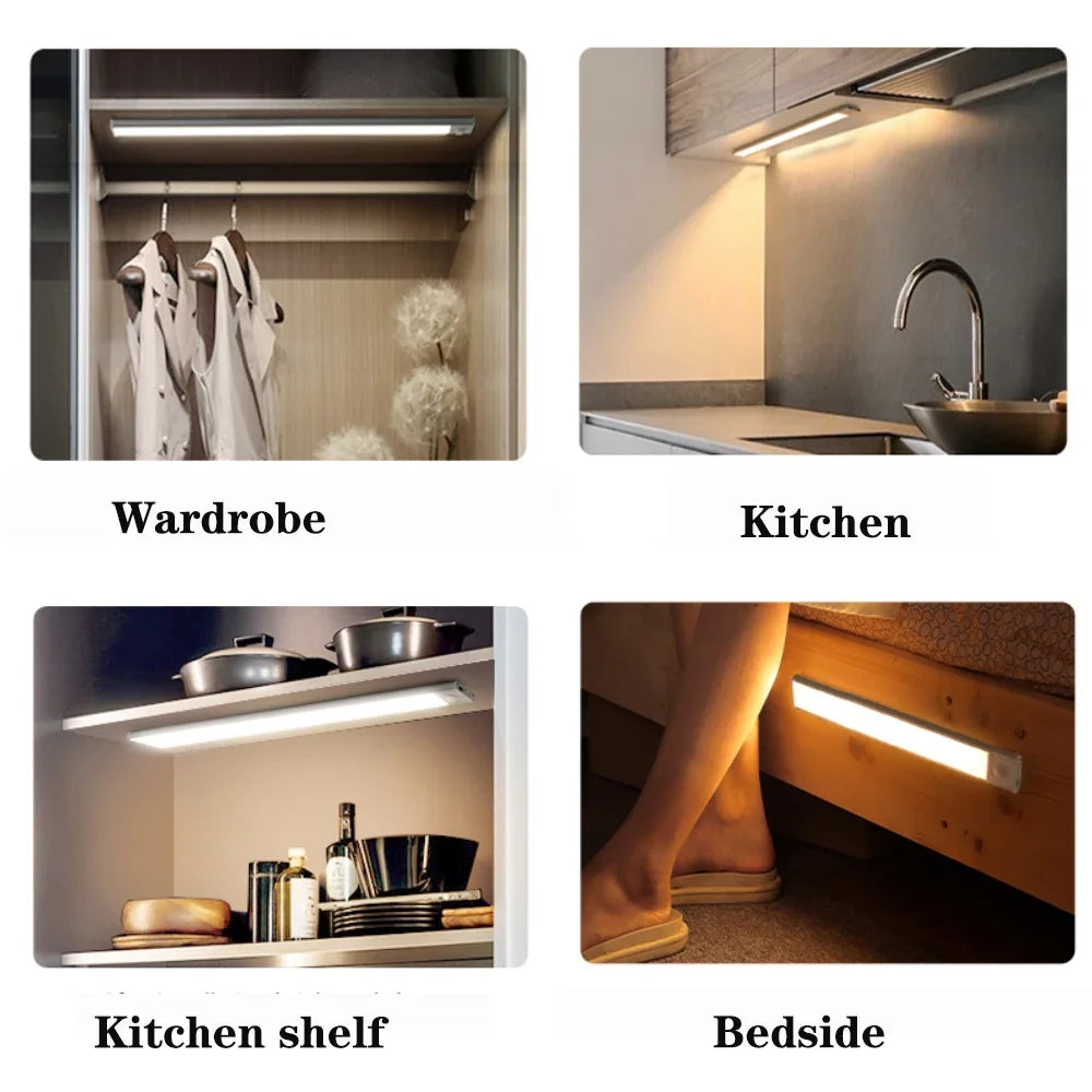 LED Motion Sensor Light Wireless LED Night Light Type C Rechargeable t For Kitchen