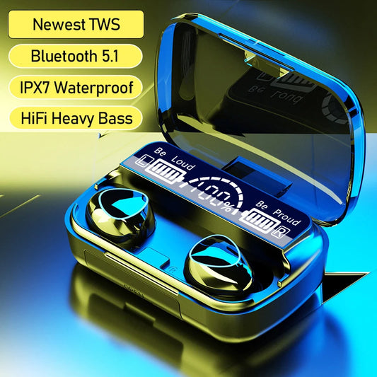 TWS Bluetooth 5.1 Earphones Audio Earbuds HiFi Setero Wireless Headphones 3500mAh Charge Box Waterproof Headsets With Microphone