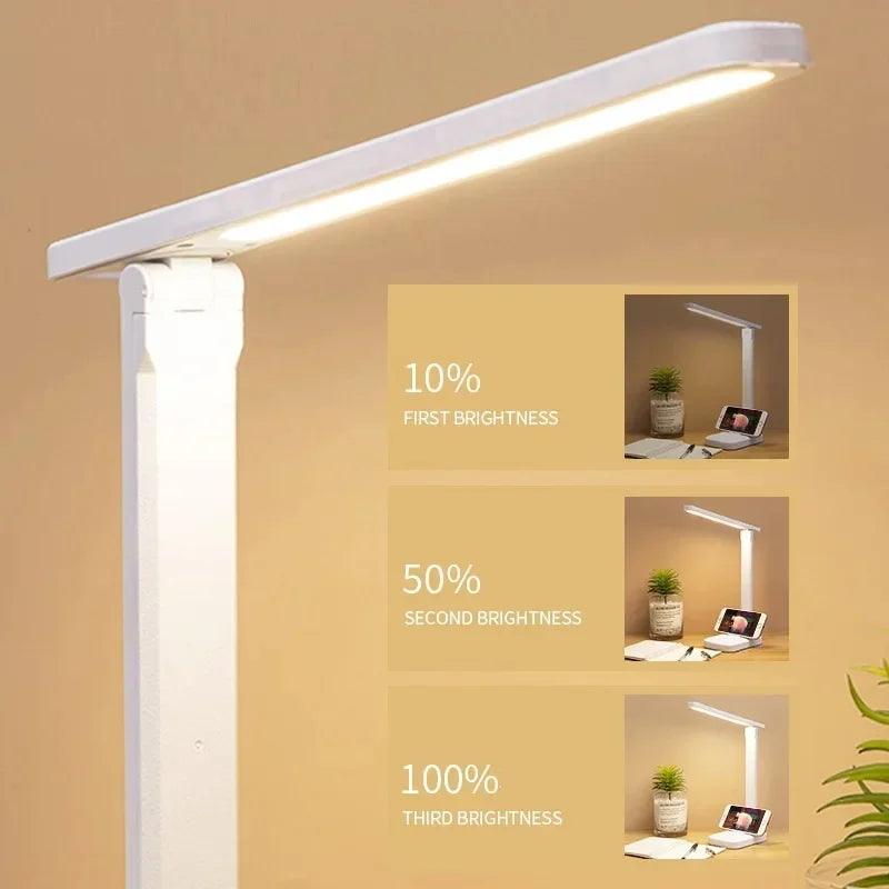 Folding Table Lamp Eye Protection Touch Dimmable LED