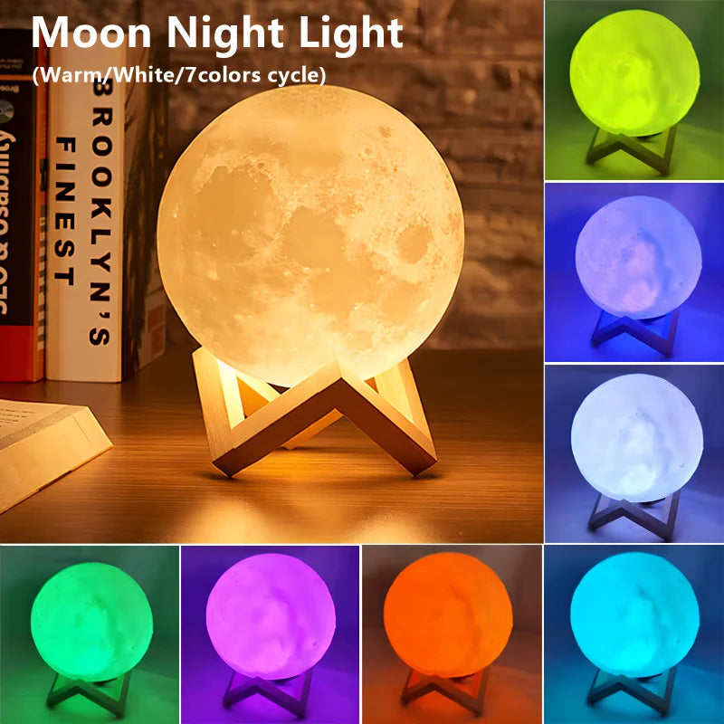 Book Light LED Moon Light Galaxy Light, Moon Night Light Decoration Indoor lighting